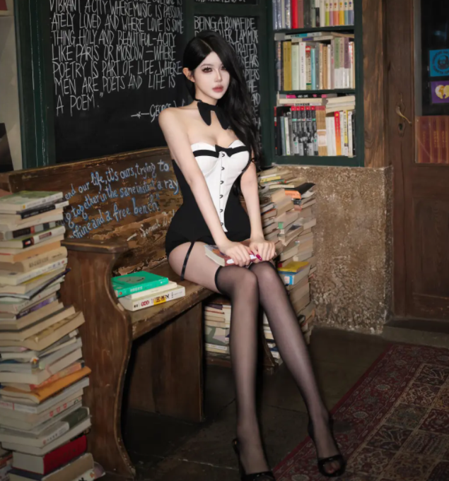 高跟黑丝美女写真